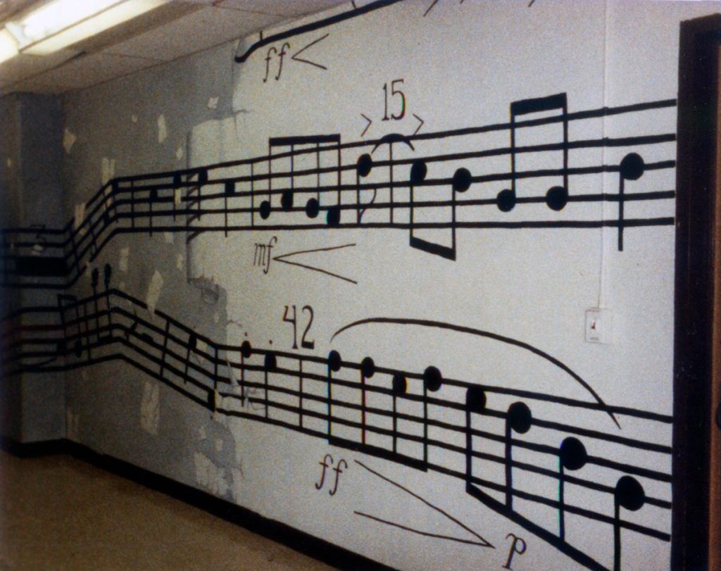 Bellevue High School Music Mural, acrylic, 1982